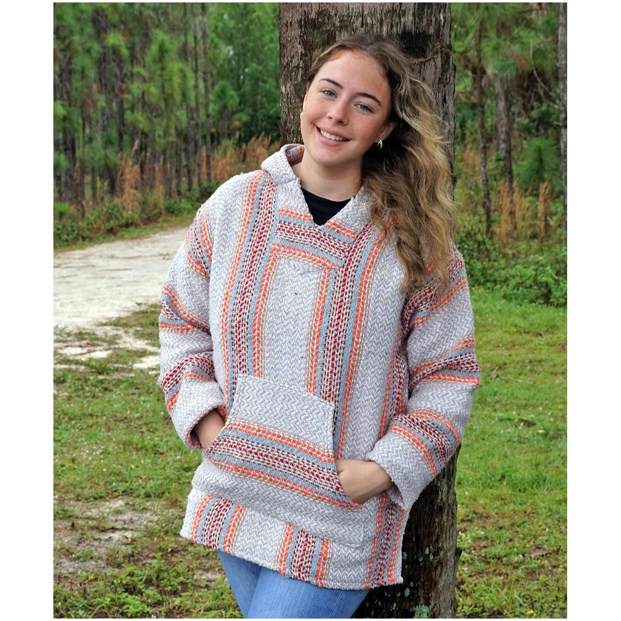 Baja Joe Mexican Hoodie - Pastel Cayenne | Waterbeds 'n' Stuff