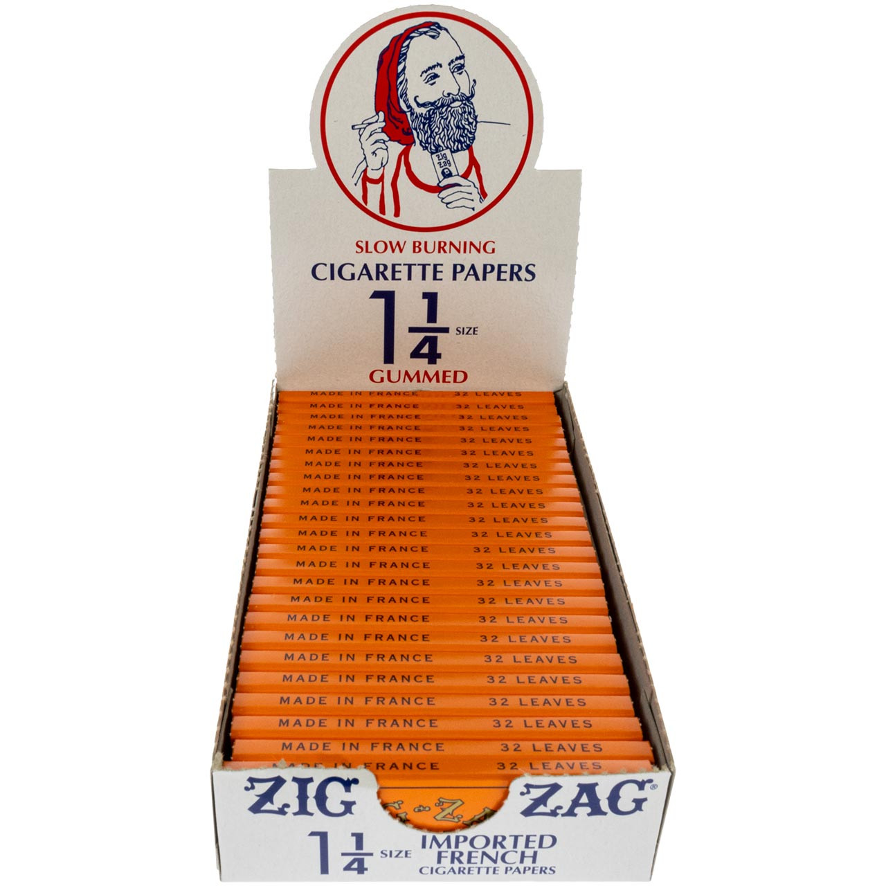  ZIG-ZAG Rolling Papers French Orange 1 1/4 (6 Booklets) :  Health & Household