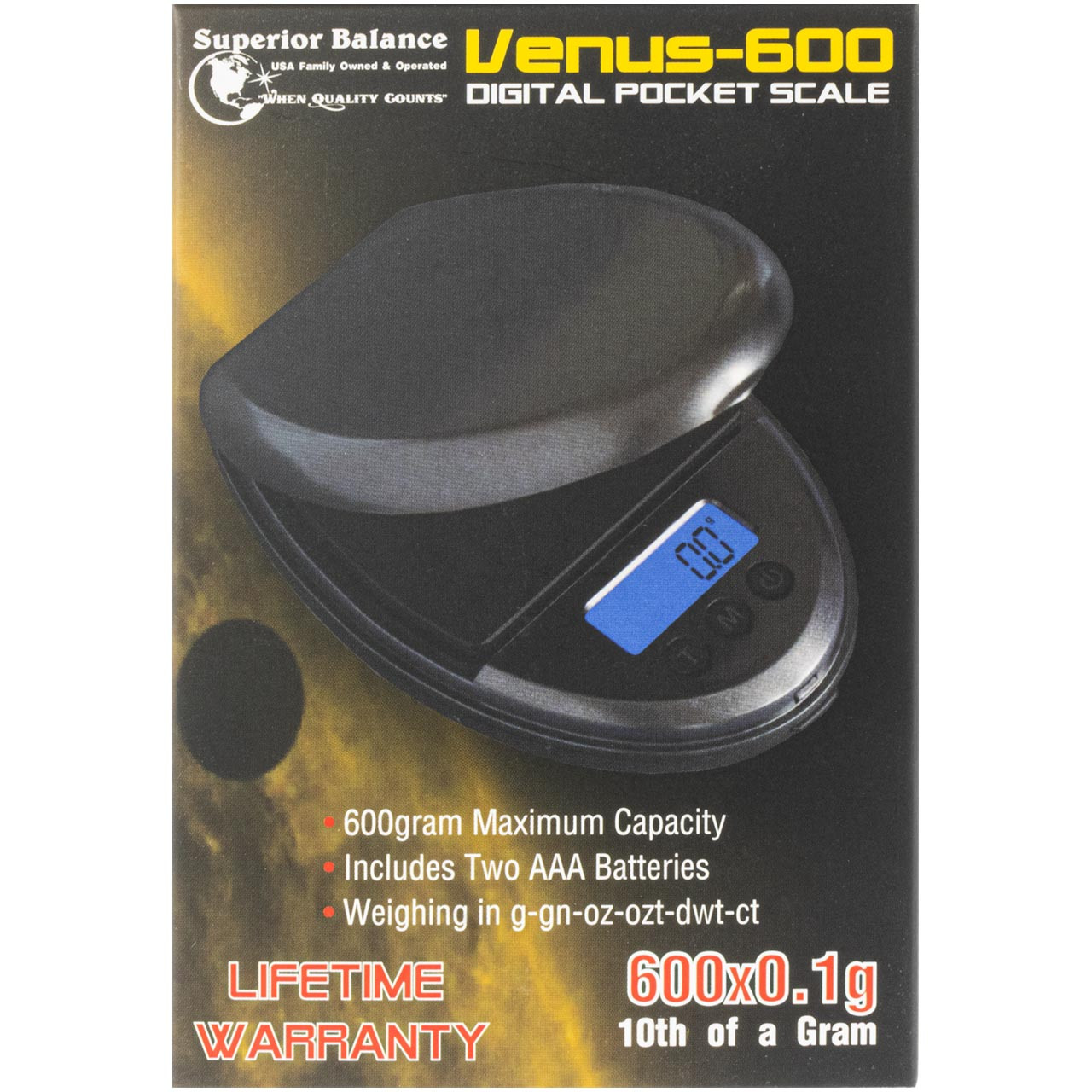 https://cdn11.bigcommerce.com/s-1n8r405nxd/images/stencil/1280x1280/products/4622/21703/71613-B1-Superior-Balance-Venus-600-Digital-Pocket-Scale-Tenth-Gram-Black-Portable-Box-Front__85669.1654869719.jpg?c=2