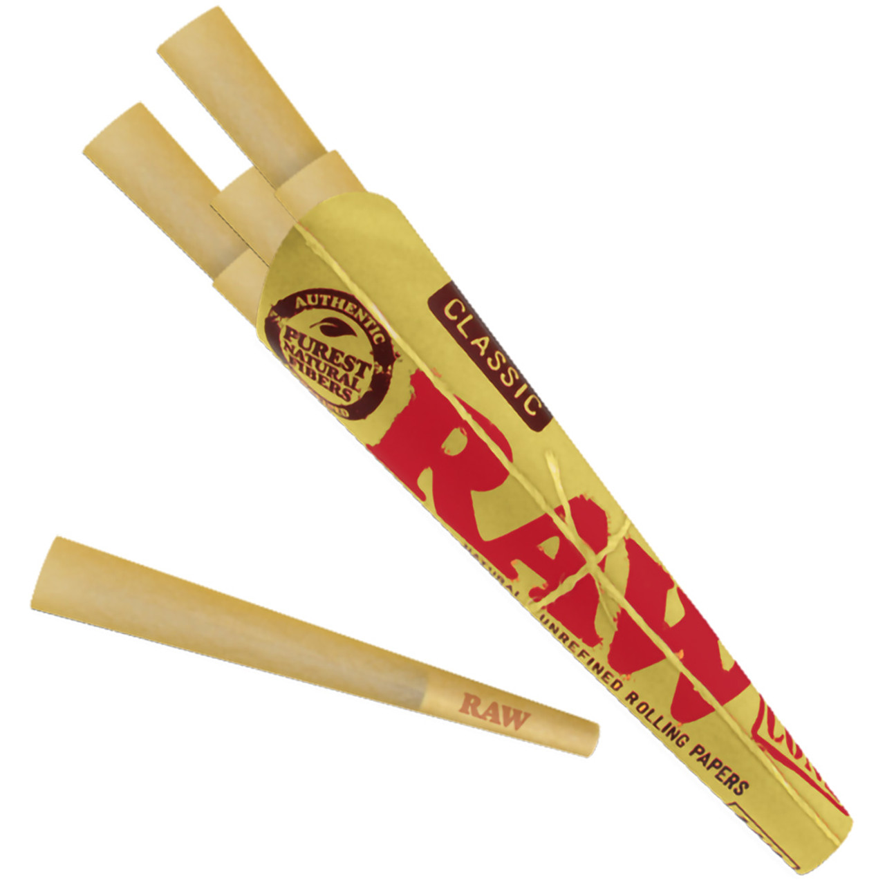 RAW Classic Cones Prerolled 6 Pack 1 1/4 Size