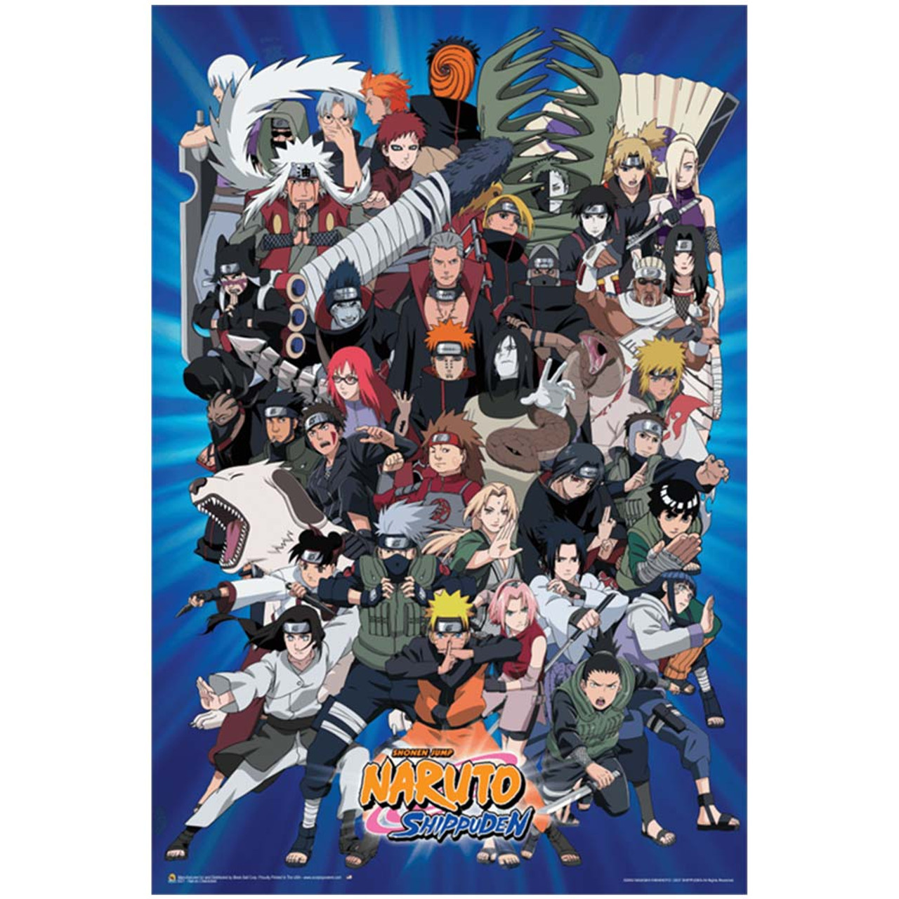 Naruto Shippuden - Characters Anime Poster - 24 X 36