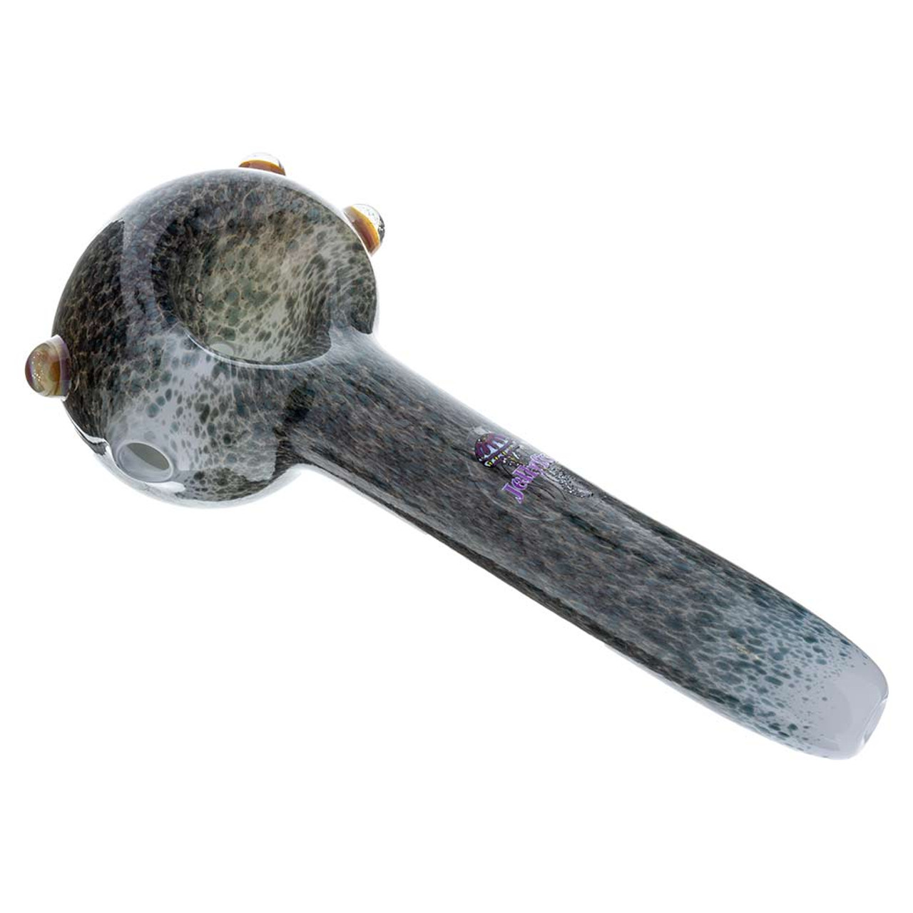 Jellyfish Glass Fun Frit 4.75-Inch Glass Spoon Pipe