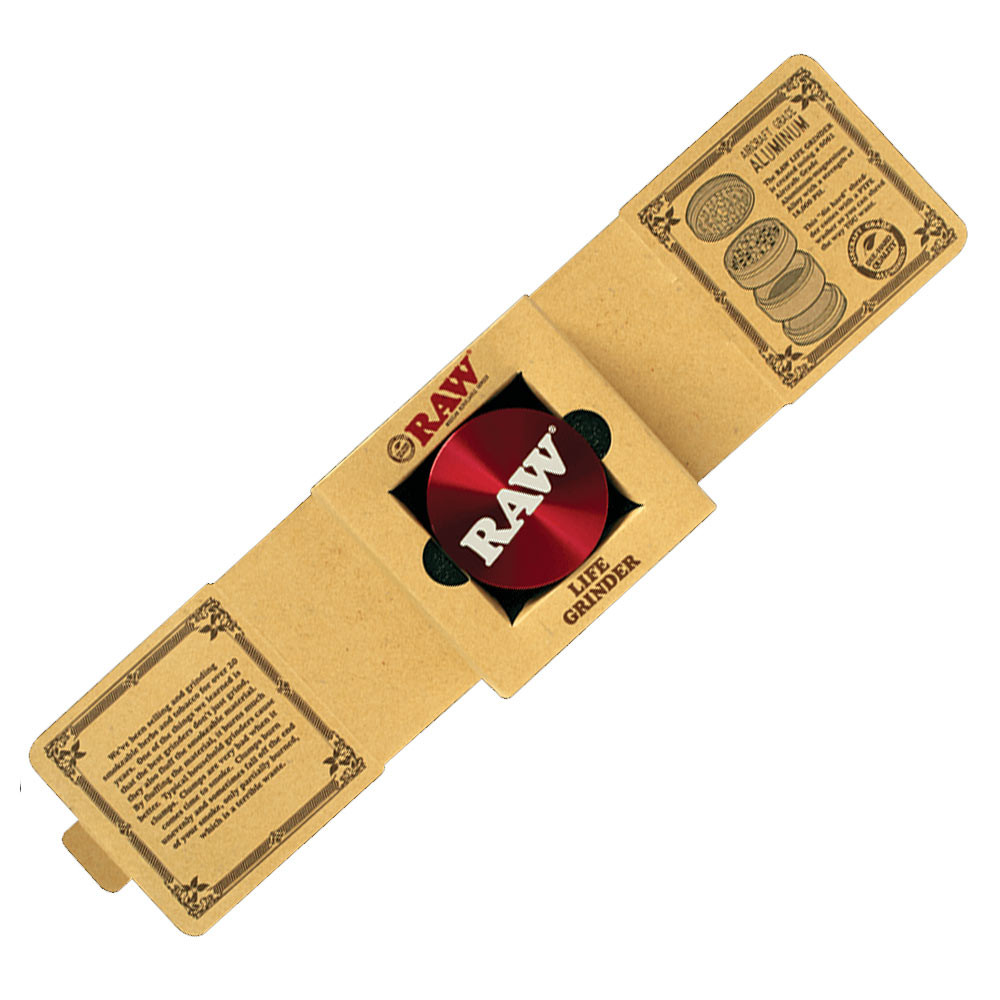 RAW Life Grinder | Red Modular Rebuildable Metal Grinder