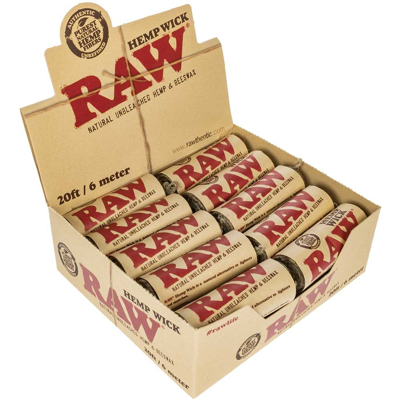 RAW Hemp Wick Roll (Available in 3m or 6m length) Natural