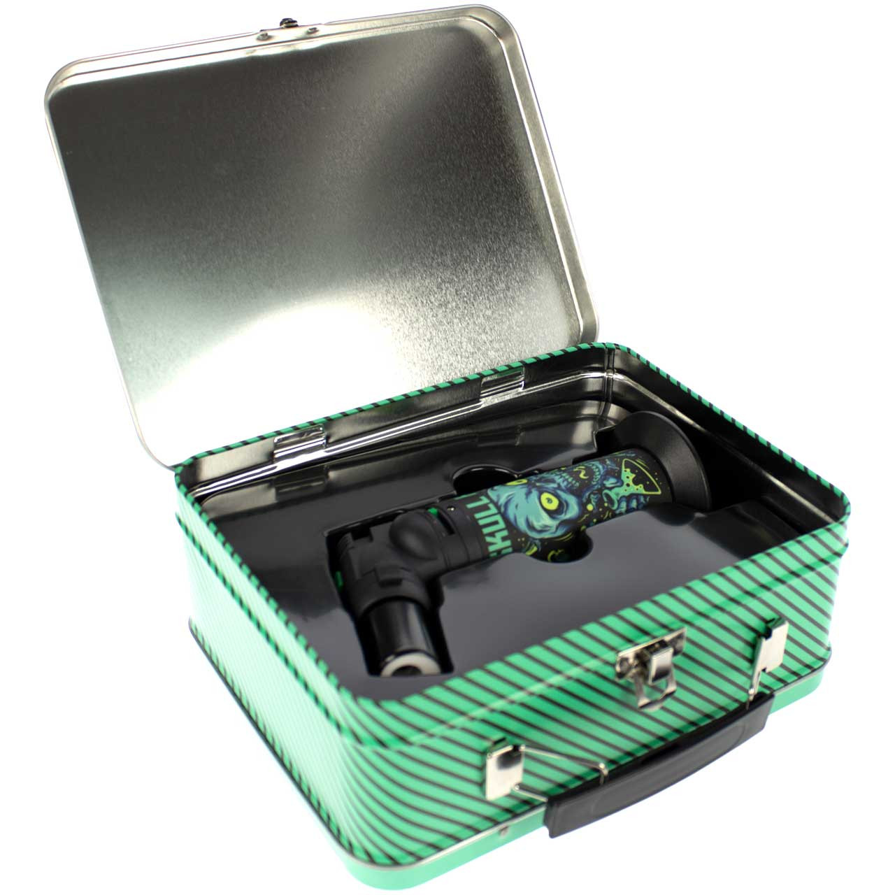 Special Blue Broiler Pro Torch with Stash Box - Skull High