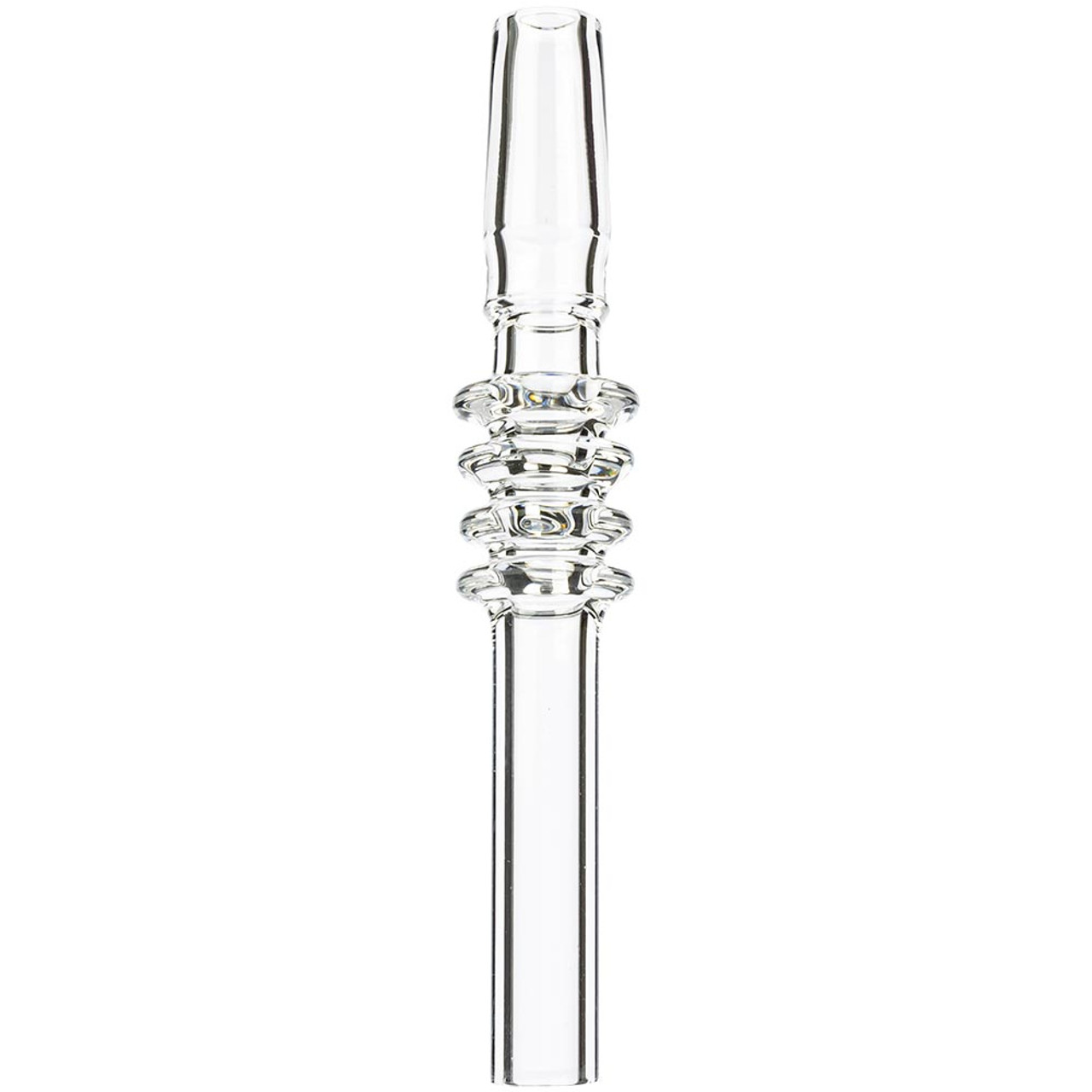 10mm Glass Dab Straw With Stainless Tip & K Clip - High Mountain Imports