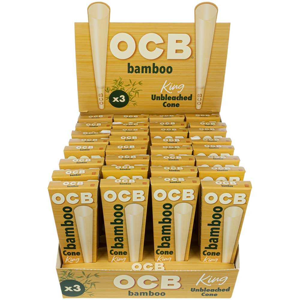OCB Bamboo King Size PreRolled Cones, 3Pack Cone Papers