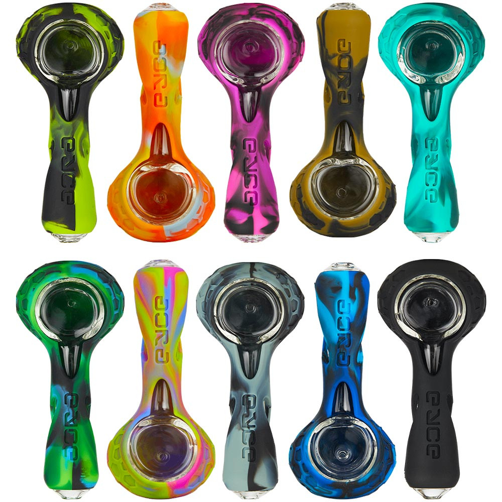 Eyce Alien Borosilicate Hand Pipe with Silicone Skin