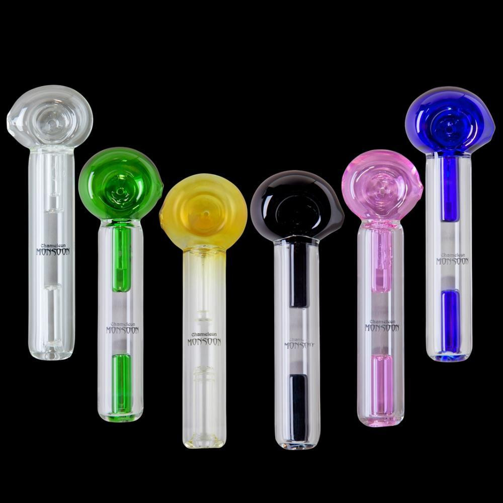 Chameleon Glass 6" Monsoon Pipe, Assorted Colors Waterbeds 'n' Stuff