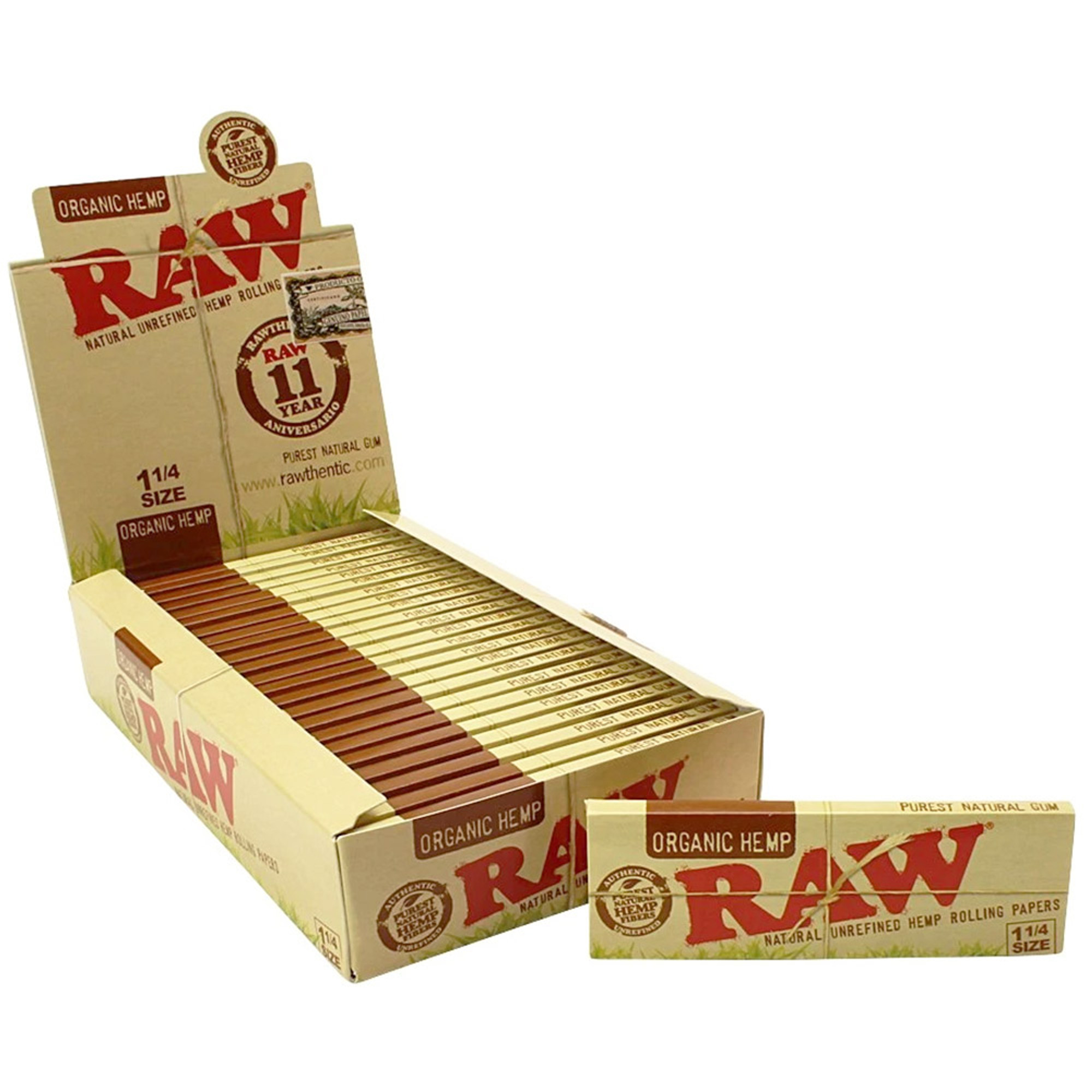 Details about   RAW Organic Hemp Natural 1.25 1 1/4 Rolling Papers 12 Booklets FREE SHIP