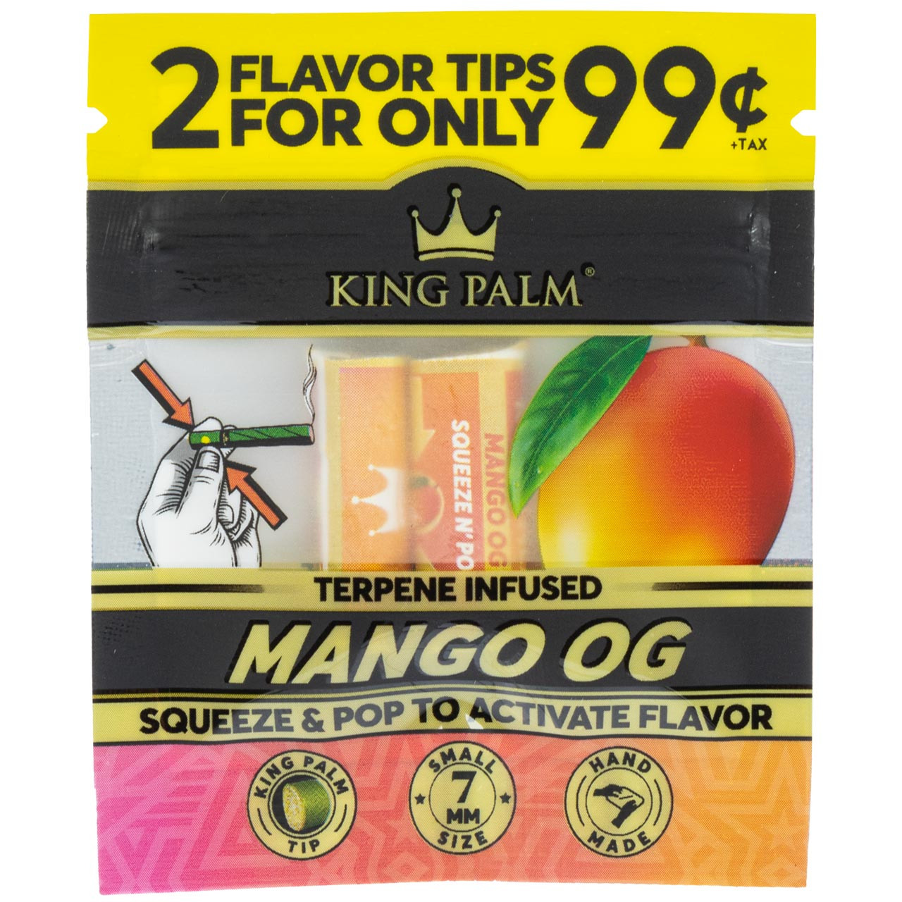 King Palm Mango OG Flavored Filter Tip, 2Pack Waterbeds 'n' Stuff