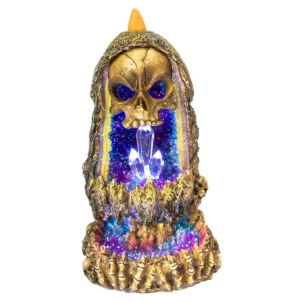 Skull and Bones Crystal Geode Backflow Burner