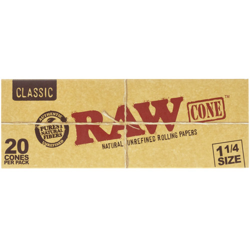 Raw Classic 1 1/4 Cones, Box of 20