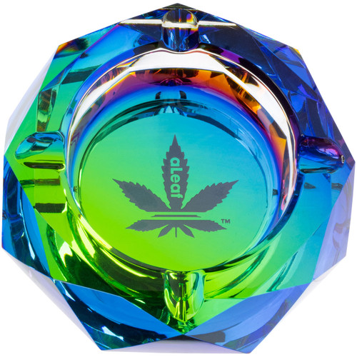 Green Iridescent Diamond Ashtray