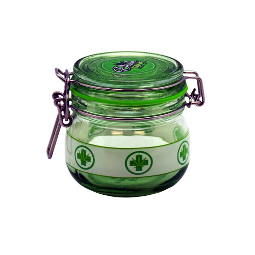 ZENS Airtight Glass Jar Container,15 Fluid Ounce Clear Glass