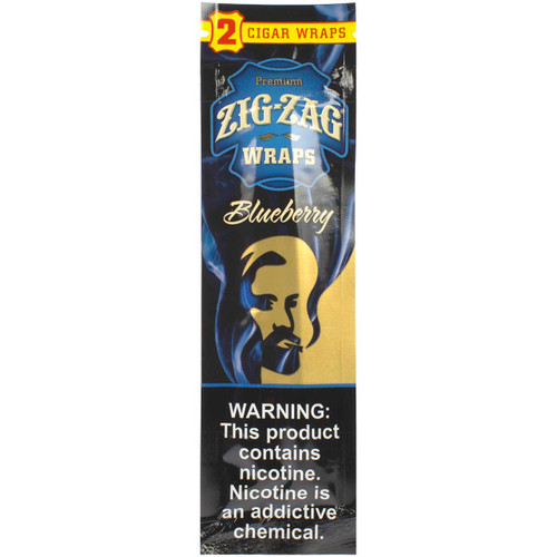 Zig-Zag Blunt Wraps - Blueberry package isolated on white.