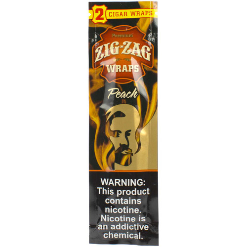 Zig-Zag Blunt Wraps - Peach package isolated on white.