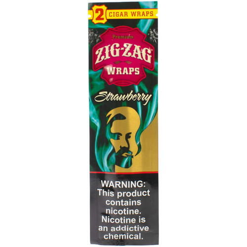 Zig-Zag Blunt Wraps - Strawberry package isolated on white.
