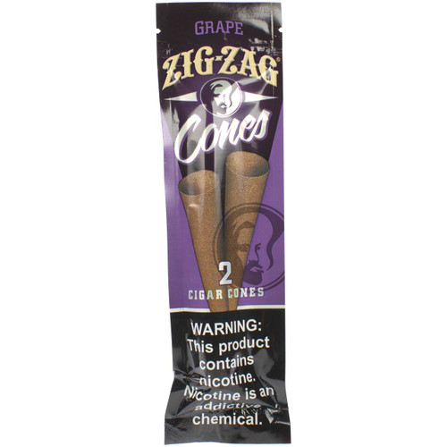 A pouch of Zig-Zag Cones - Grape.