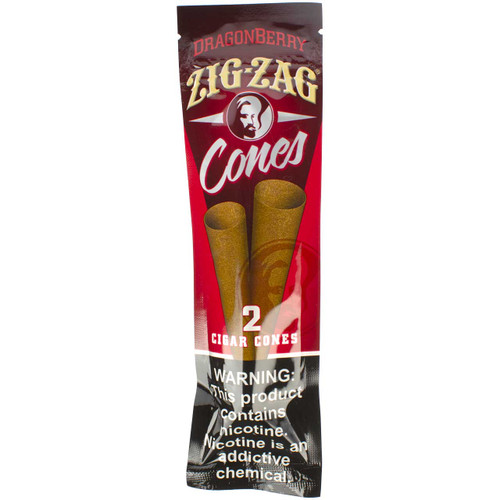 A sealed pouch of Zig-Zag Cones - Dragonberry.