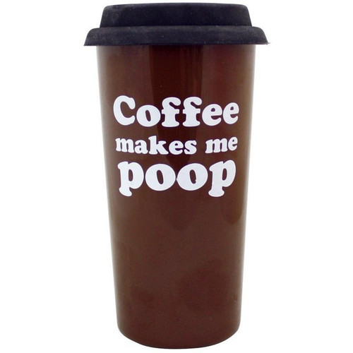 Coffee Makes Me Poop Travel Mug