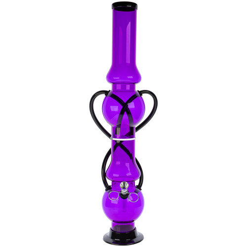 JM Enterprises 20" Stacked Acrylic Bubble Bong with Hoses, Assorted Colors