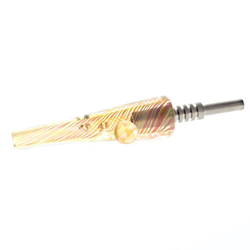 Fumed Glass Nectar Collector and Chillum with 14mm Titanium Nail