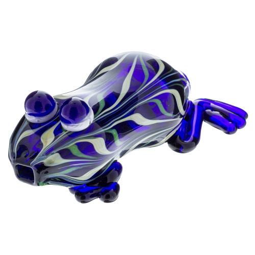Buy Glass Frog Pipe Blue Color