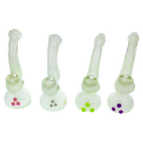 Glow in the Dark Glass Sherlock Pipe in assorted styles Glow in the Dark Glass Sherlock Pipe in assorted styles