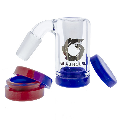 14mm male glass on glass quartz and silicone reclaimer kit. Save and recycle your dabs and wax right into a silicone jar while you smoke.