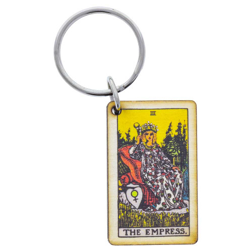 The Empress Tarot Card keychain from above.