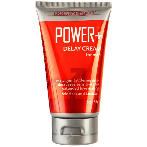 2 ounces of male enhancing cream in this Power Plus Delay Cream by Doc Johnson.