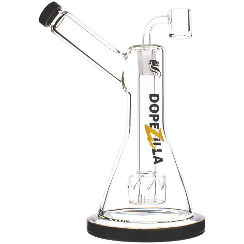 Profile view of the Dopezilla 9" Basilisk Dab Rig with included banger.