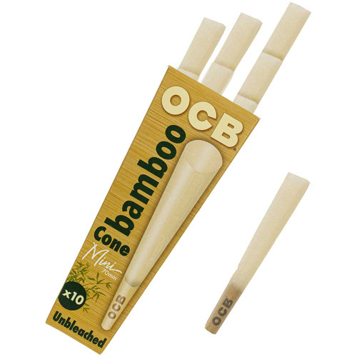 OCB Bamboo 70mm Mini Pre-Rolled Cones, 10-Pack