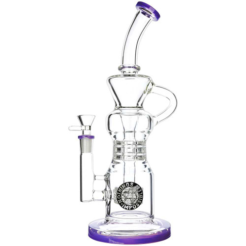 Flying Pig 12" Double Matrix Stemless Recycler, Purple