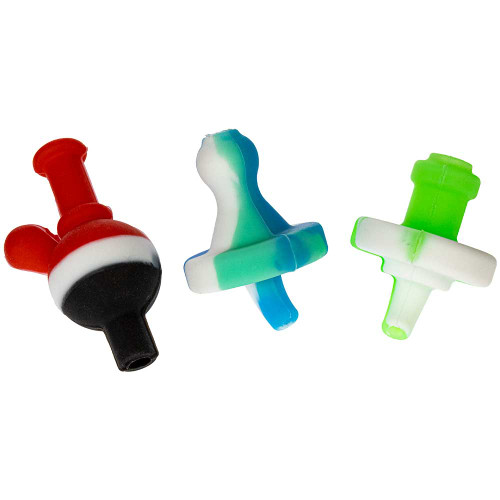 An assortment of Silicone Directional Carb Caps. An assortment of Silicone Directional Carb Caps.
