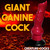 Creature Cocks Hell-Hound Canine Penis Silicone Dildo on a themed background of fire with the words "Giant Canine Cock".