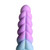 Close detail view of the spiral texture on the Mistique Unicorn Horn dildo.