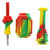 Long Silicone Nectar Collector with 10mm Titanium Nail Assorted Colors red and yellow