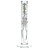 Hard Times Glass 10" Tall Straight Waterpipe w/ Ice Pinch