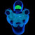 Chameleon Glass Dancing Bears Glow Pipe Glow In Dark Pipe
