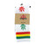 White Crew Socks with Rasta Color Leaves