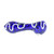 Profile view of a Festivarian Spoon Pipe in blue.