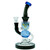 Profile view of this Diamond Glass Double Recycler in Blue.