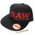 Official Raw rolling papers smokers red and black hat with a stash spot for your poker.