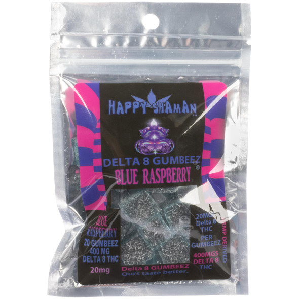 Happy Shaman 400 mg Blue Raspberry Delta 8 Gumbeez Happy Shaman 400 mg Blue Raspberry Delta 8 Gumbeez