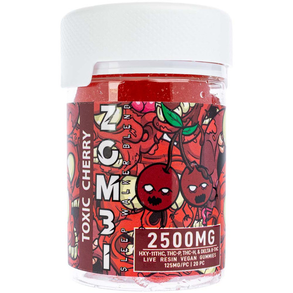 Zombi Toxic Cherry Live Resin Gummies, 20 Count For Sale Zombi Toxic Cherry Live Resin Gummies, 20 Count For Sale