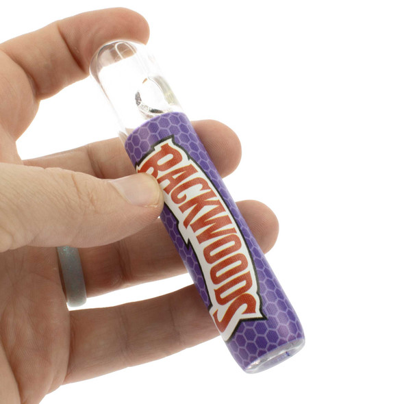 Backwoods 4" Glass Chillum – Assorted Graphic One-Hitter Pipe