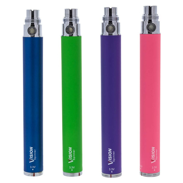 Vision Spinner 1100mAh Twist Variable Voltage Pen Battery, Assorted Colors