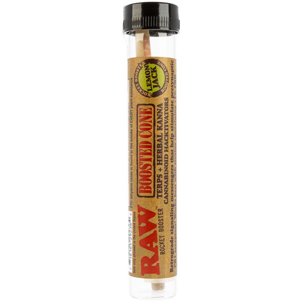 Capsule containing one RAW Rocket Booster Lemon Jack Boosted Cone.